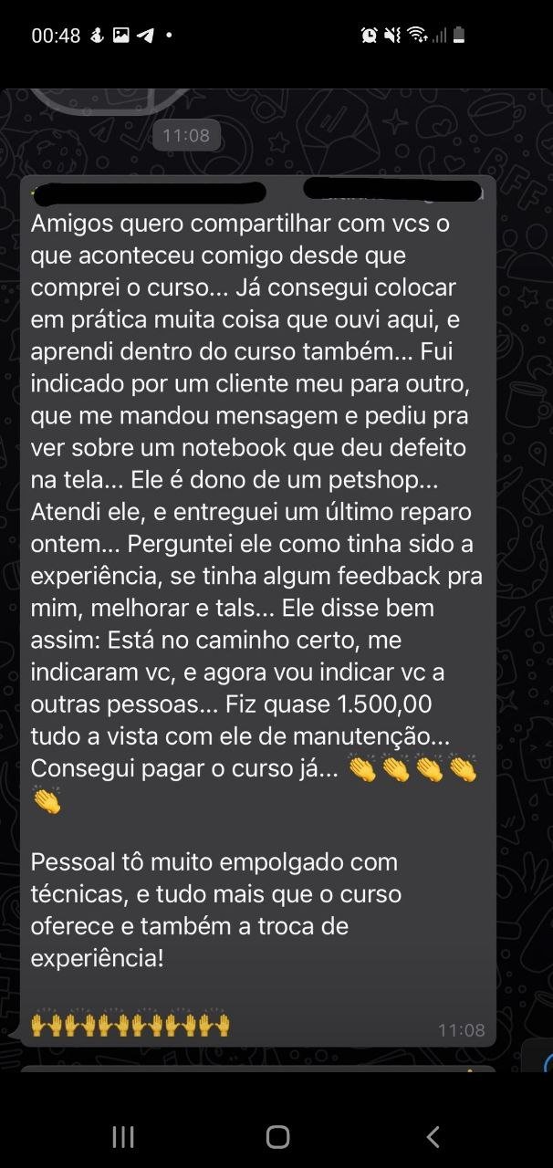 Depoimento de aluno do Método MATEQ 2