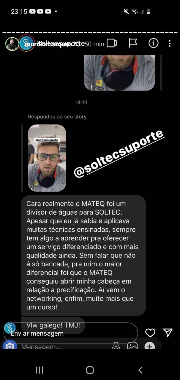 Depoimento de aluno do Método MATEQ 6